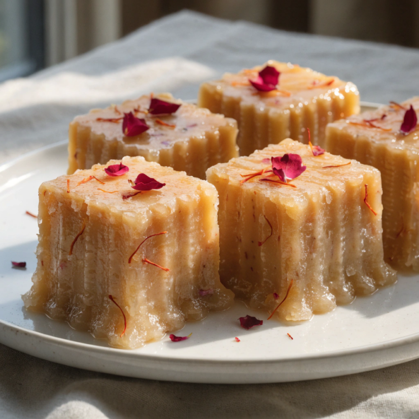 Mughal saffron milk sweets