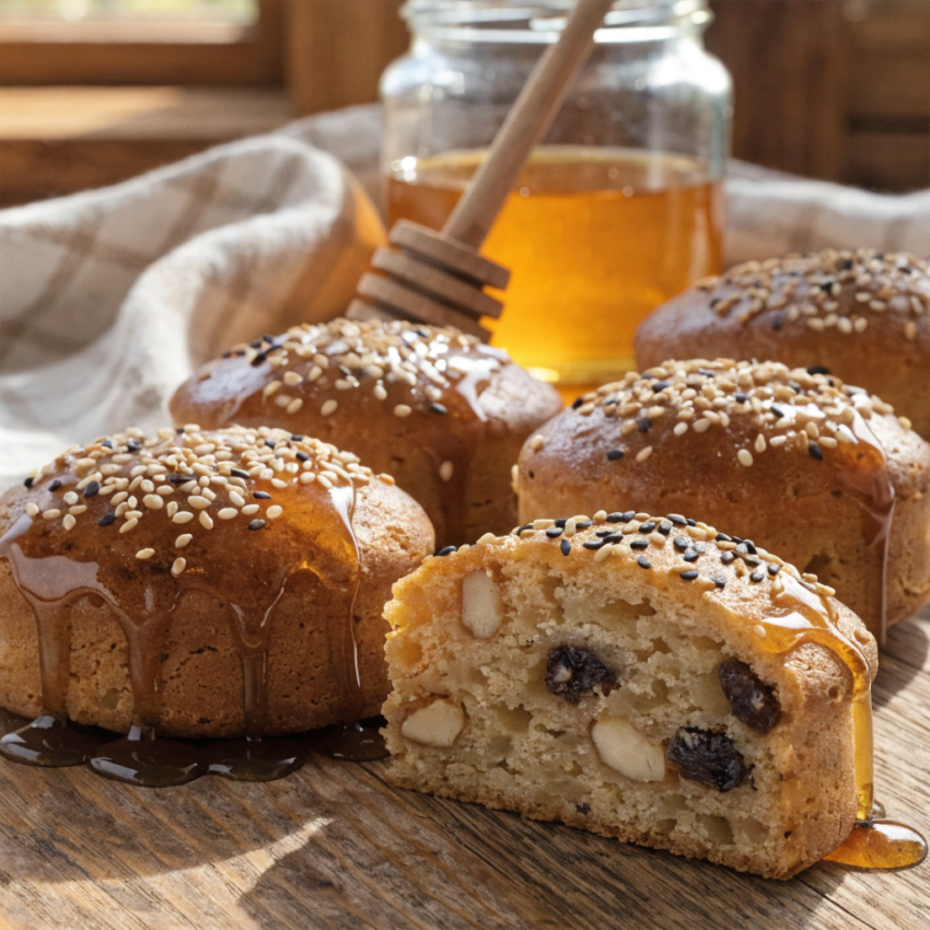 Roman honey sesame cakes