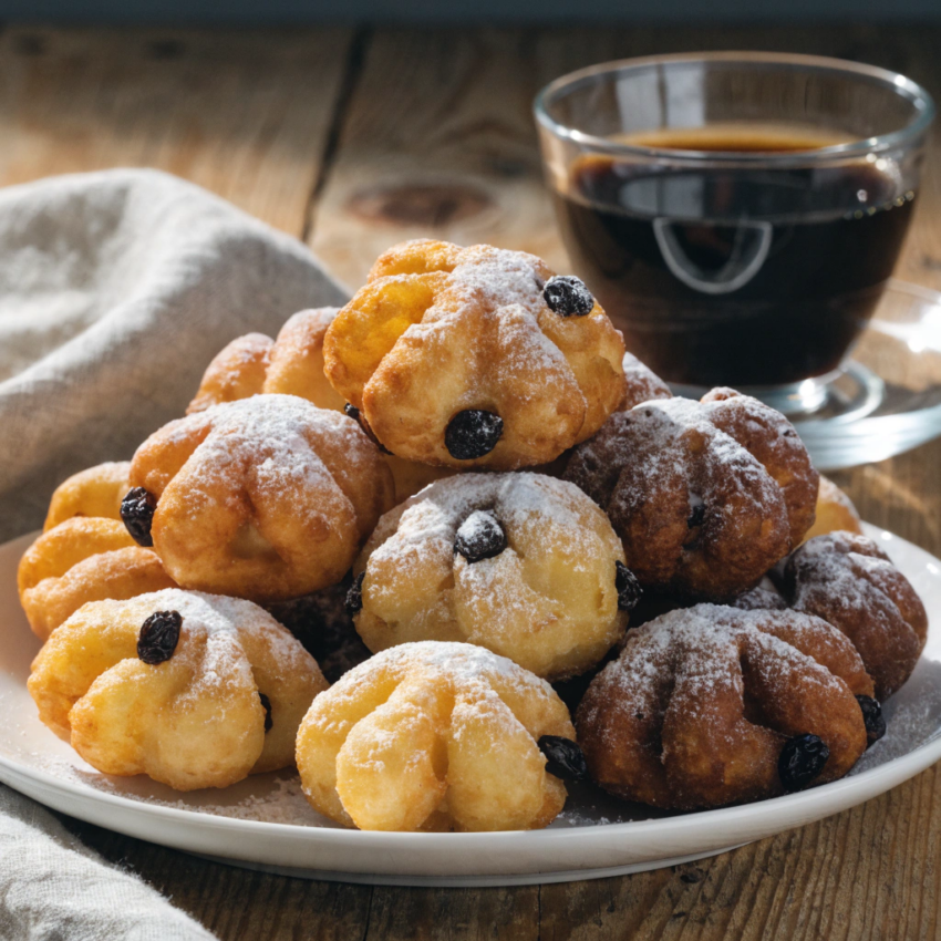 freshly made Croatian cheese fritters