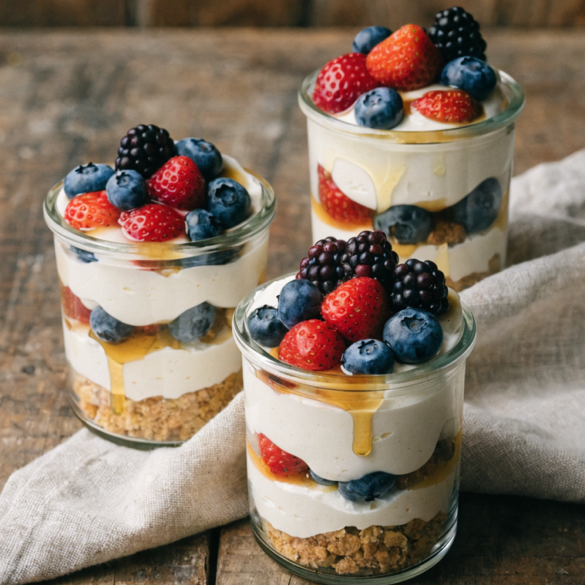 French fromage blanc honey cups