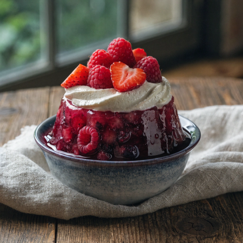 Russian berry kissel pudding