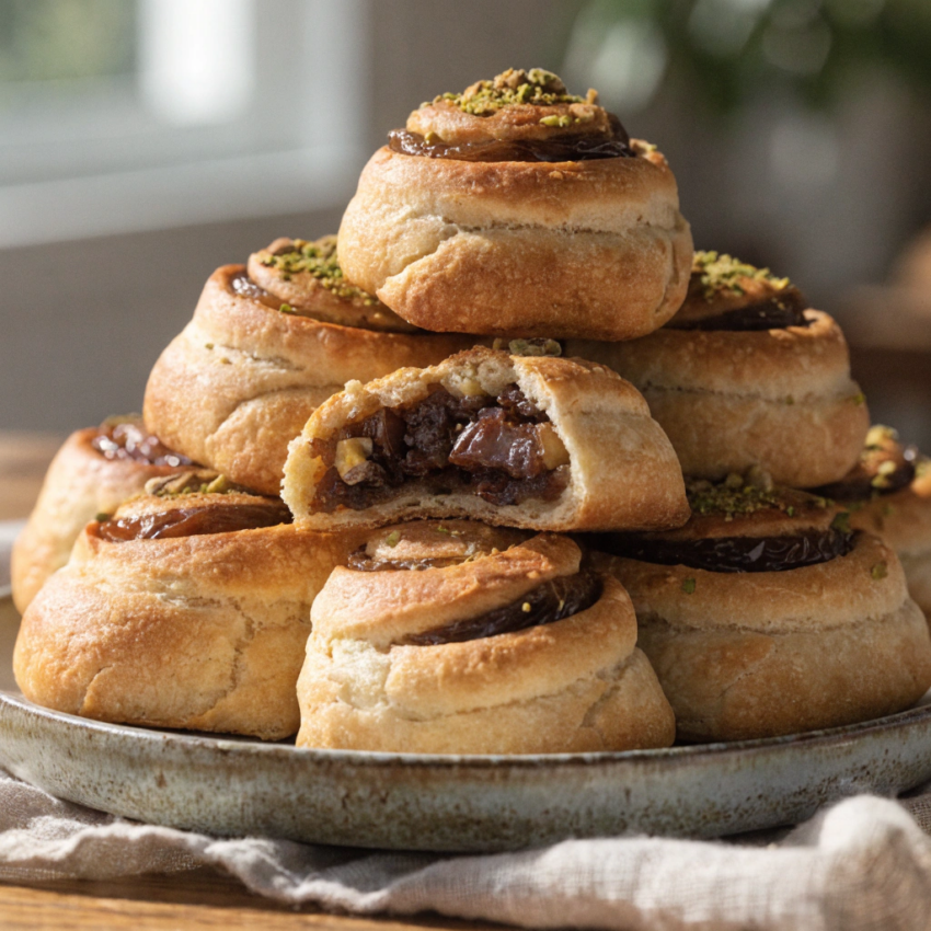 soft Middle Eastern date bread rolls